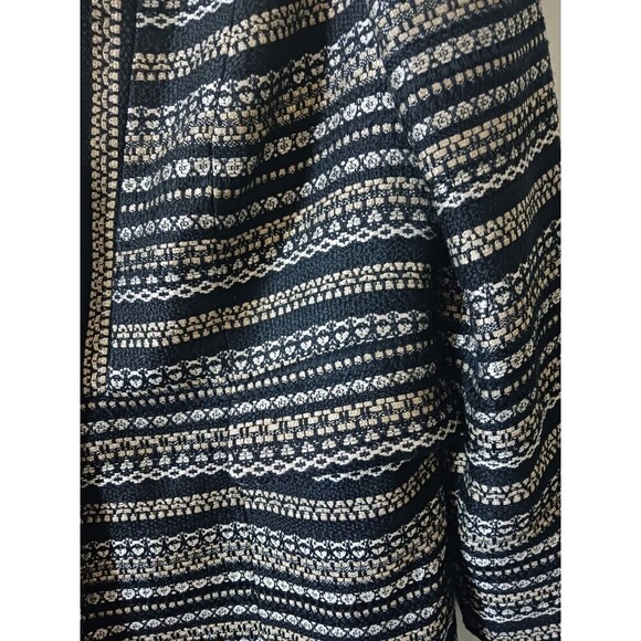 Chicos Tweed Metallic Blazer Jacket Long Sleeve Black Gold Size 1 ( 8/10 ) - Picture 5 of 9